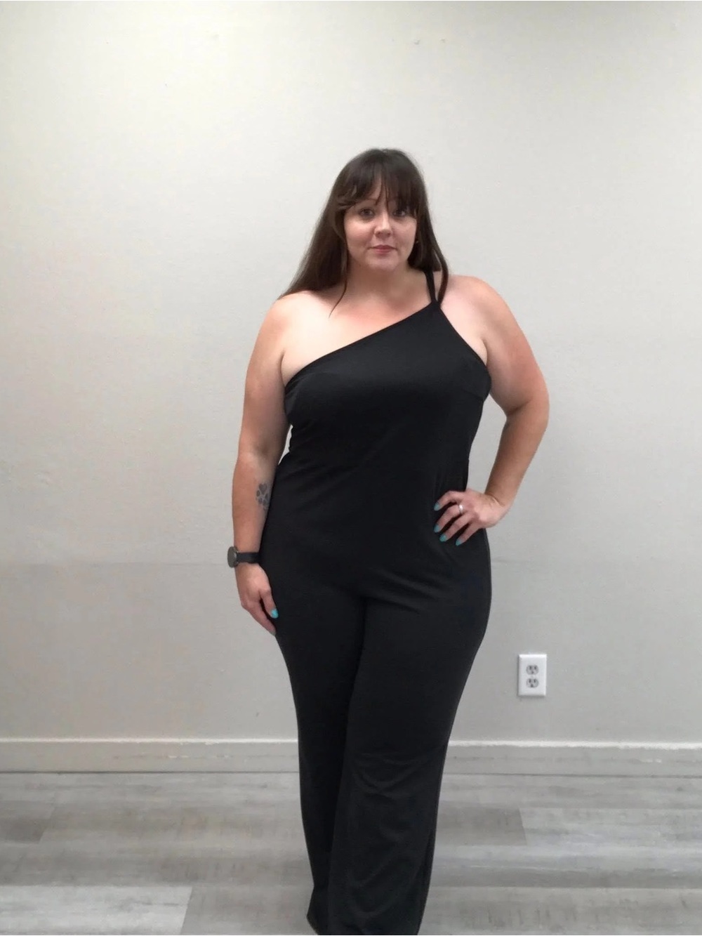 Future Collective X Kahlana Barfield Brown Asymmetrical Jumpsuit - Size 2X